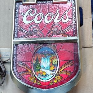 Coors Stained Glass Style Wall Sign - Red